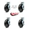 Service Caster 8 Inch Phenolic Caster Set with Roller Bearings 4 Brake 2 Swivel Lock SCC SCC-30CS820-PHR-TLB-BSL-2-TLB-2 - alternate 2